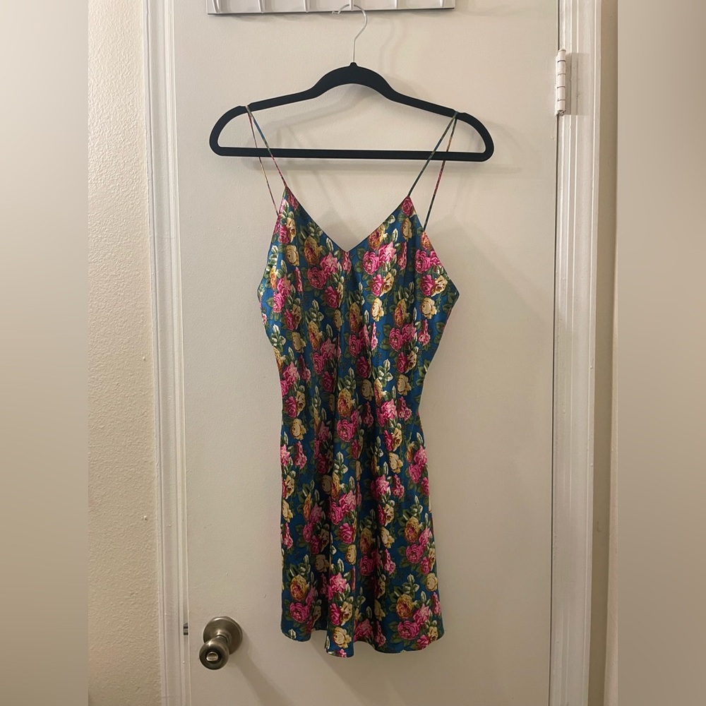 Vintage Victorias Secret Gold Label Small Floral Slip Dress